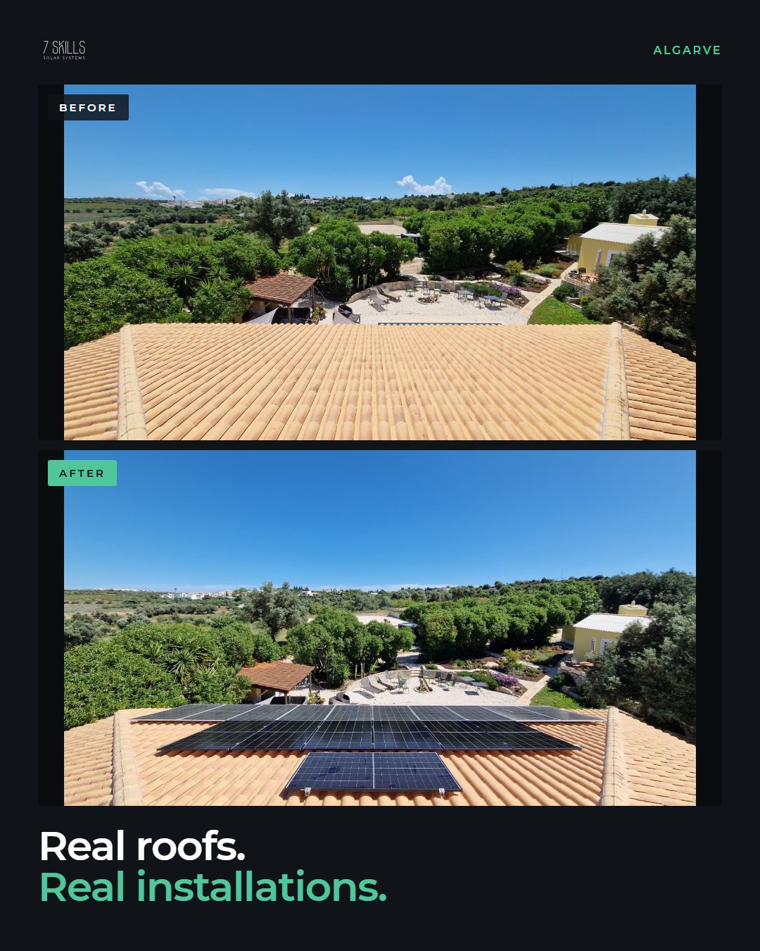 Carrossel 7 Skills antes e depois, cartão 1